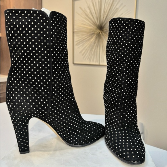 Jimmy Choo Shoes - Jimmy Choo All Studded Tari Mid Heeled Boots
